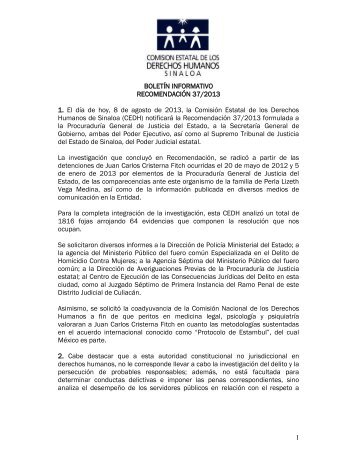 OFICIO No - ComisiÃ³n Estatal de Derechos Humanos