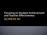 Achieve NJ for Teachers - Power Point Presentation