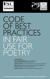 Code of Best Practices in Fair Use for Poetry - Poetry Foundation