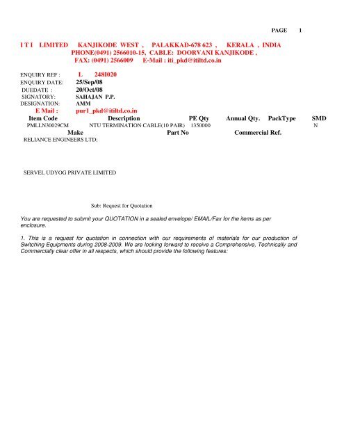 iti co ltd iti co ltd