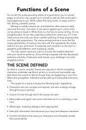 Functions of a Scene - Writer's Digest