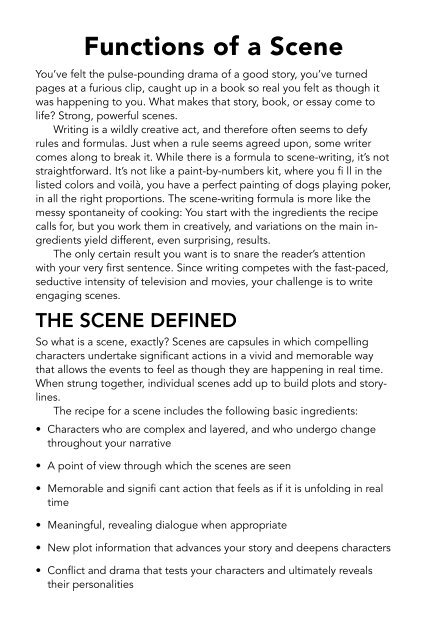 Functions of a Scene - Writer's Digest