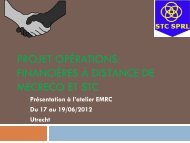 Projet Banque Ã  distance de MECRECO et STC - EMRC