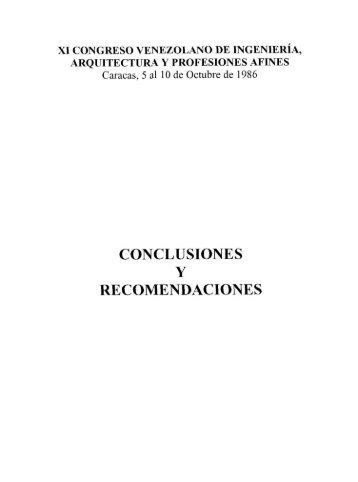 CONCLUSIONES RECOMENDACIONES