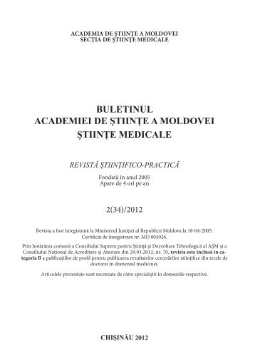 2012, nr. 2 - Academia de ÅtiinÅ£e a Moldovei