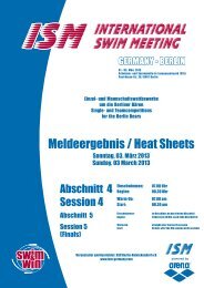 Wettkampf-Nr. 25 - ISM - International Swim Meeting
