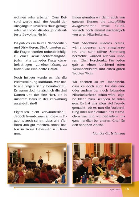 Einblicke Ausgabe 23 April 2013 - Seniorenheim St.Josef ...