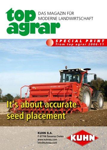 It's about accurate seed placement - Kuhn North America