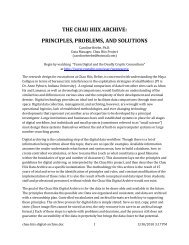 the chau hiix archive: principles, problems, and solutions