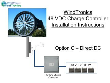 Windtronics 48 VDC Charge Controller Installation Instructions