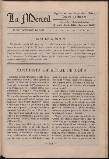NACIMIENTO ESPIRITUAL DE JESÚS - OdeMIH