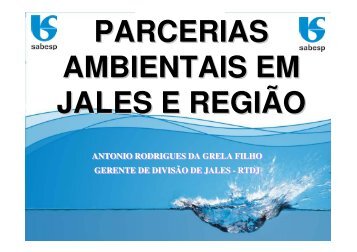 ANTONIO RODRIGUES DA GRELA FILHO GERENTE DE ... - Sabesp