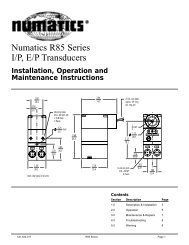 Numatics R85 Series I/P, E/P Transducers