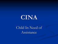 CINA: Child in Need of Assistance - Drake University Law School