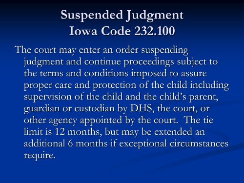 CINA: Child in Need of Assistance - Drake University Law School