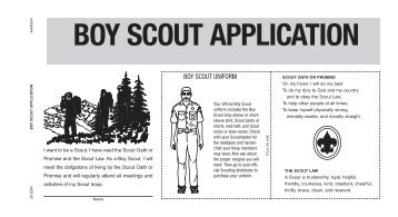 BOY SCOUT APPLICATION - BSA Troop 90 Riverside CA