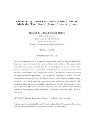 Constructing Panel Price Indexes using Hedonic Methods: The ...