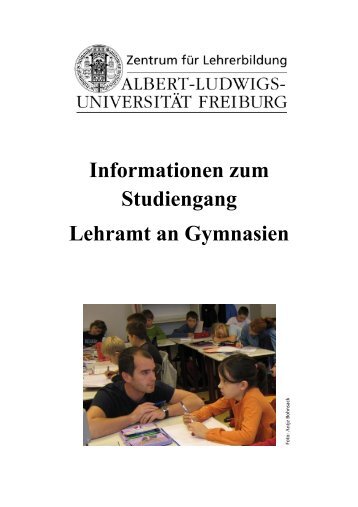 Broschüre "Lehramt an Gymnasien" WPO 2001 - Zentrum für ...