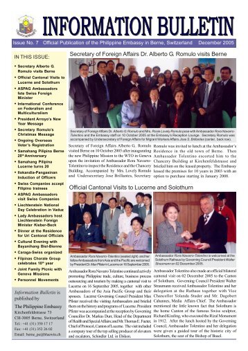 2005 December - Information Bulletin Issue No. 7 - Philippine ...