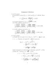 Math 2375 Assignment 2 Solutions 1. 6.4-4 (3 points) (a) From the ...