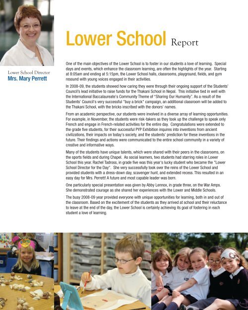 2008 - 2009 Annual Report - St. John's-Kilmarnock School