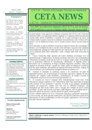 CETA NEWS - CETA Centro di Ecologia Teorica ed Applicata