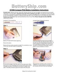iPaq 167648 Battery Replacement Instructions - Batteries