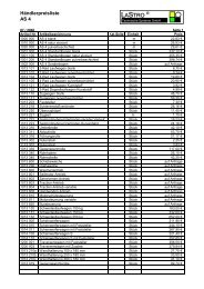 Preisliste neu 2008 - LaStro Engineering GmbH