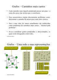 Grafos â Caminhos mais curtos Grafos â Uma rede e suas ...