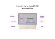 Computer Master Clock HU3700 - JUNDES - Kaiser