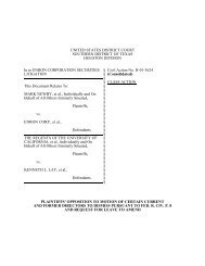 Plaintiffs' Opposition to Motion of Certain Current and Former ...