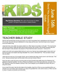 K-2 Small Group Lesson - Life Bible Kids
