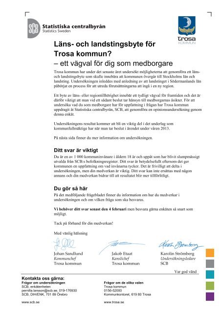 Kallelse med handlingar 20130227.pdf - Trosa kommun