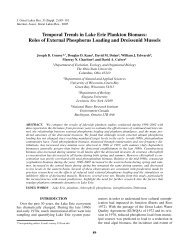 Temporal Trends in Lake Erie Plankton Biomass - University of ...