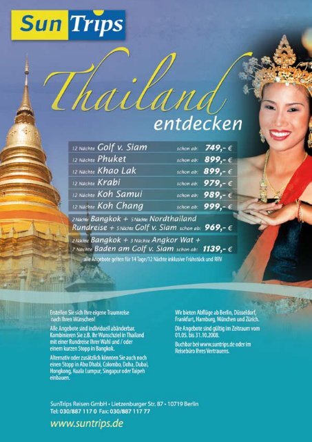 Das unbekannte Thailand entdecken! Attraktive Ideen Thailand von ...