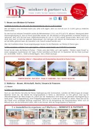 1. Neues von Minkner & Partner 2. Mallorca – Bauen, Wirtschaft ...