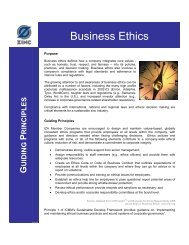 Business Ethics - International Zinc Association