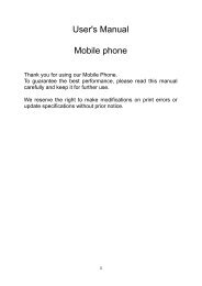 User's Manual Mobile phone - Mobile Tout Terrain
