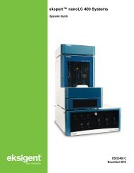 User Guide: ekspertâ¢ nanoLC 400 Systems Operator ... - Eksigent