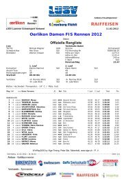 Oerlikon Damen FIS Rennen 2012 - Zentralschweizer Schneesport ...