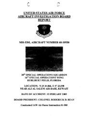 Safety Investigations And Reports - Air Force Link