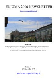enigma 2000 newsletter - Mystery Signals of the Short Wave - Pipex