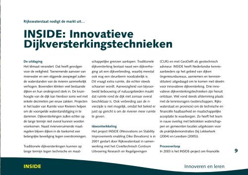 Innoveren en Leren (brochure) - Innoveren met water