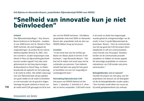 Innoveren en Leren (brochure) - Innoveren met water