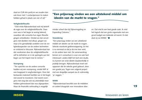 Innoveren en Leren (brochure) - Innoveren met water