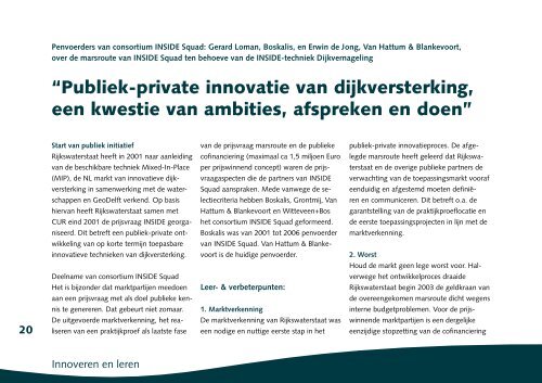 Innoveren en Leren (brochure) - Innoveren met water