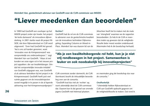 Innoveren en Leren (brochure) - Innoveren met water