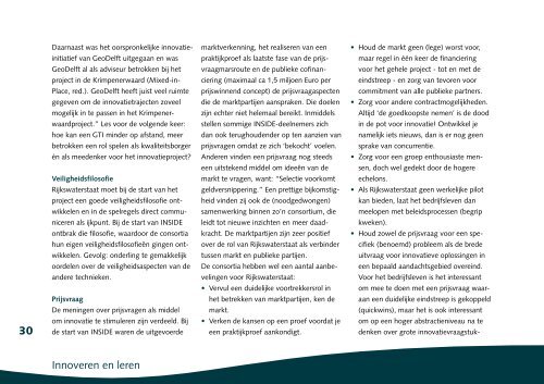 Innoveren en Leren (brochure) - Innoveren met water