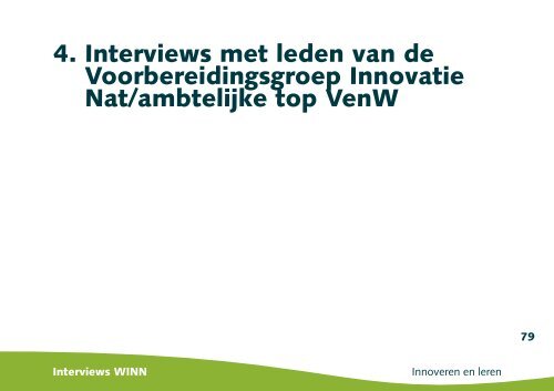 Innoveren en Leren (brochure) - Innoveren met water