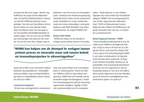 Innoveren en Leren (brochure) - Innoveren met water